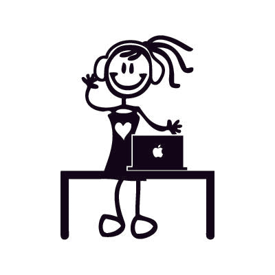 Bambina youtuber - Adesivi Famiglia