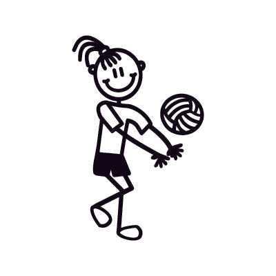 Bambina pallavolo 3 - Adesivi Famiglia