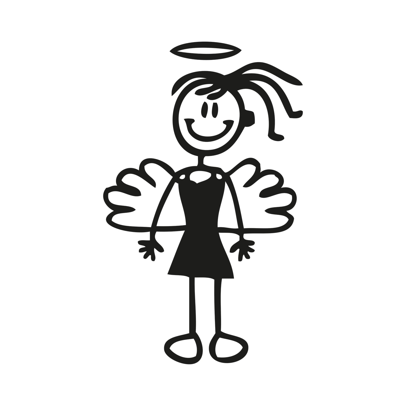 Bambina angioletto - Adesivi Famiglia