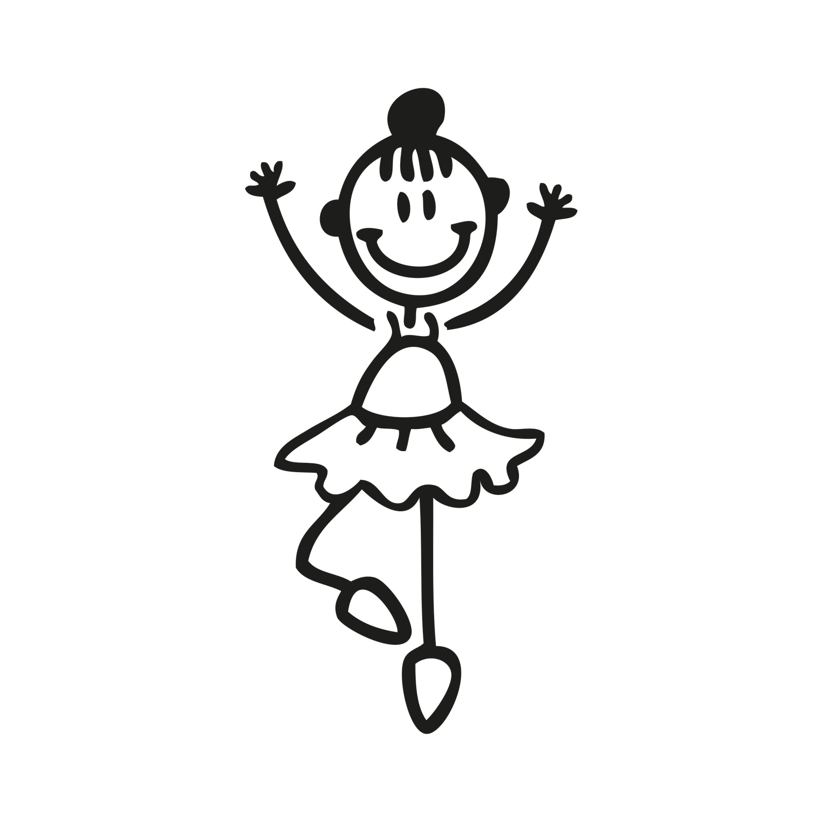 Bambina ballerina - Adesivi Famiglia