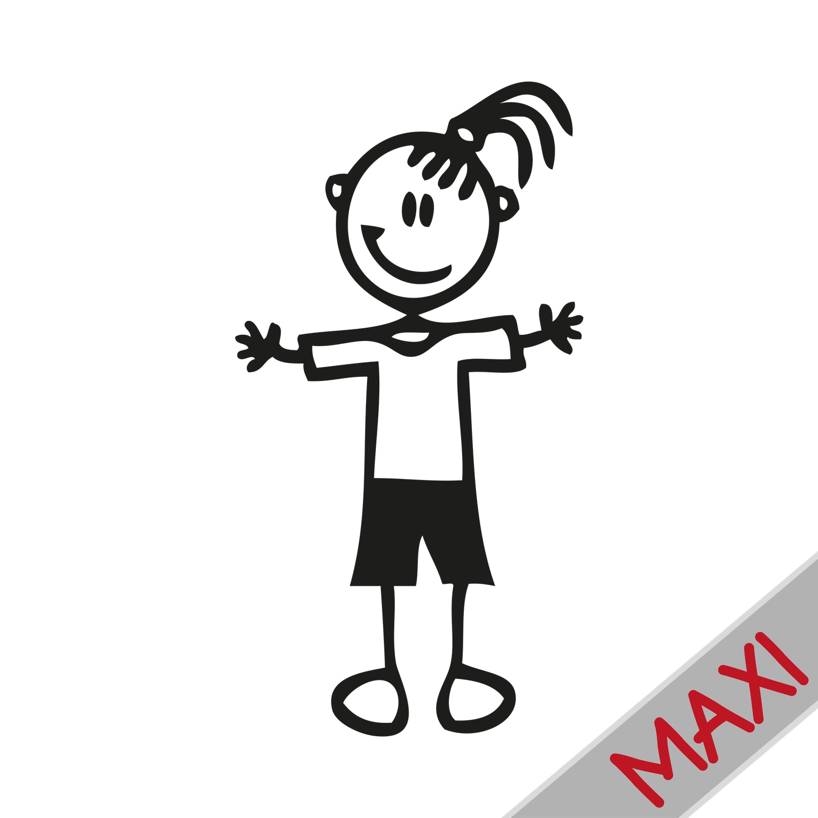 Bambina casual - Maxi Adesivi Famiglia per Camper