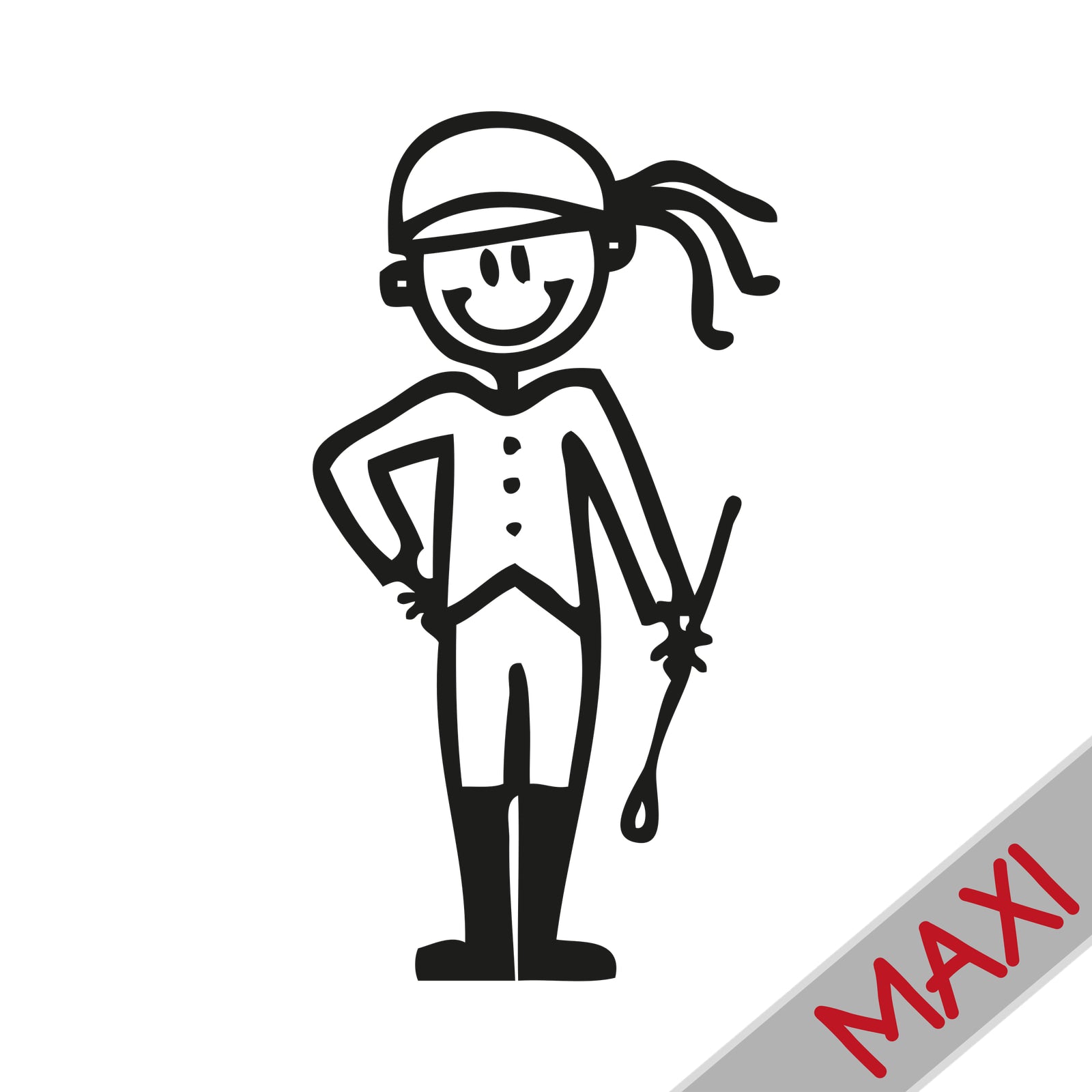 Bambina cavallerizza - Maxi Adesivi Famiglia per Camper