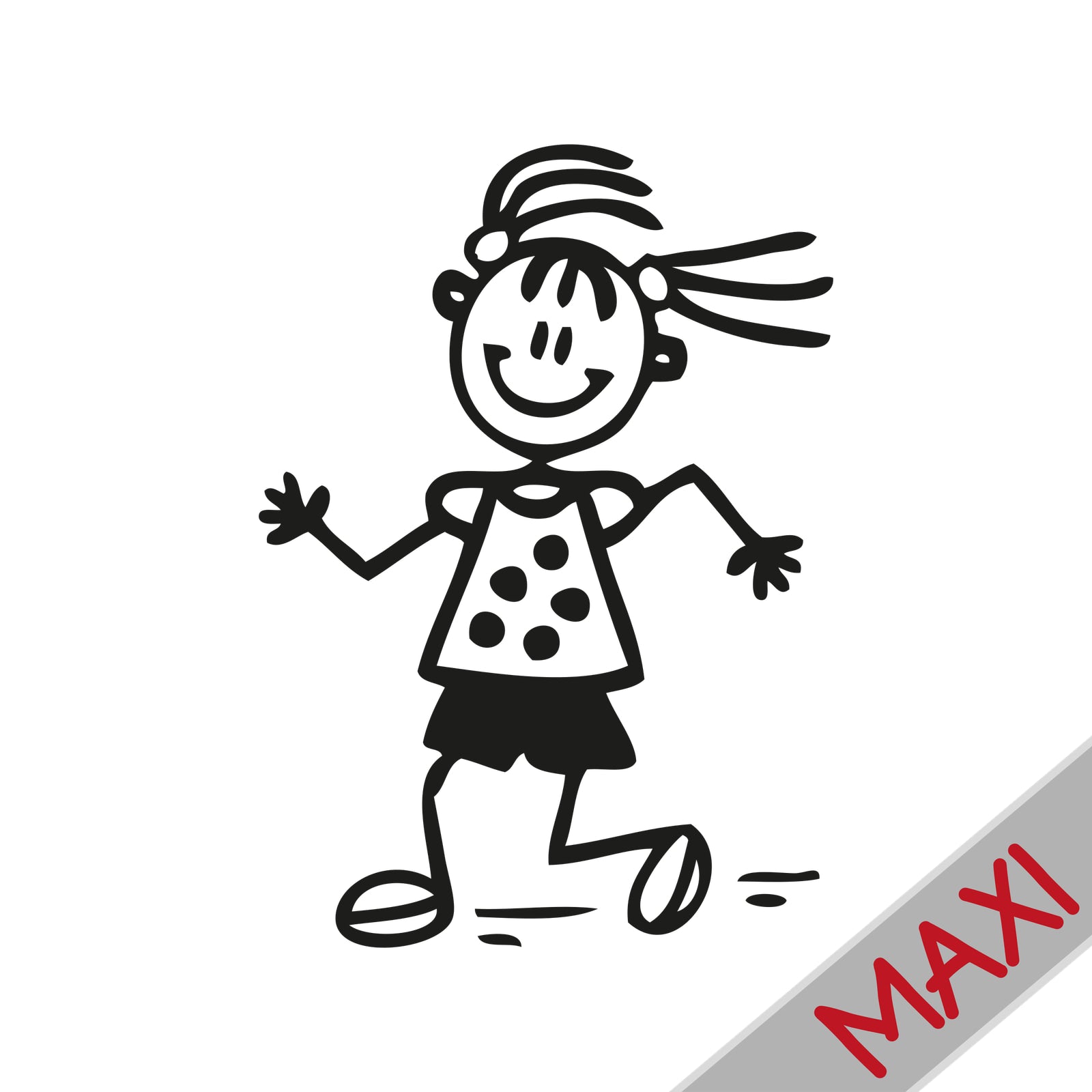 Bambina che corre - Maxi Adesivi Famiglia per Camper