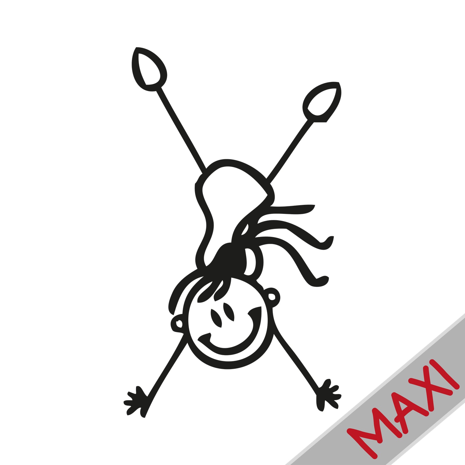 Bambina che fa la ruota - Maxi Adesivi Famiglia per Camper