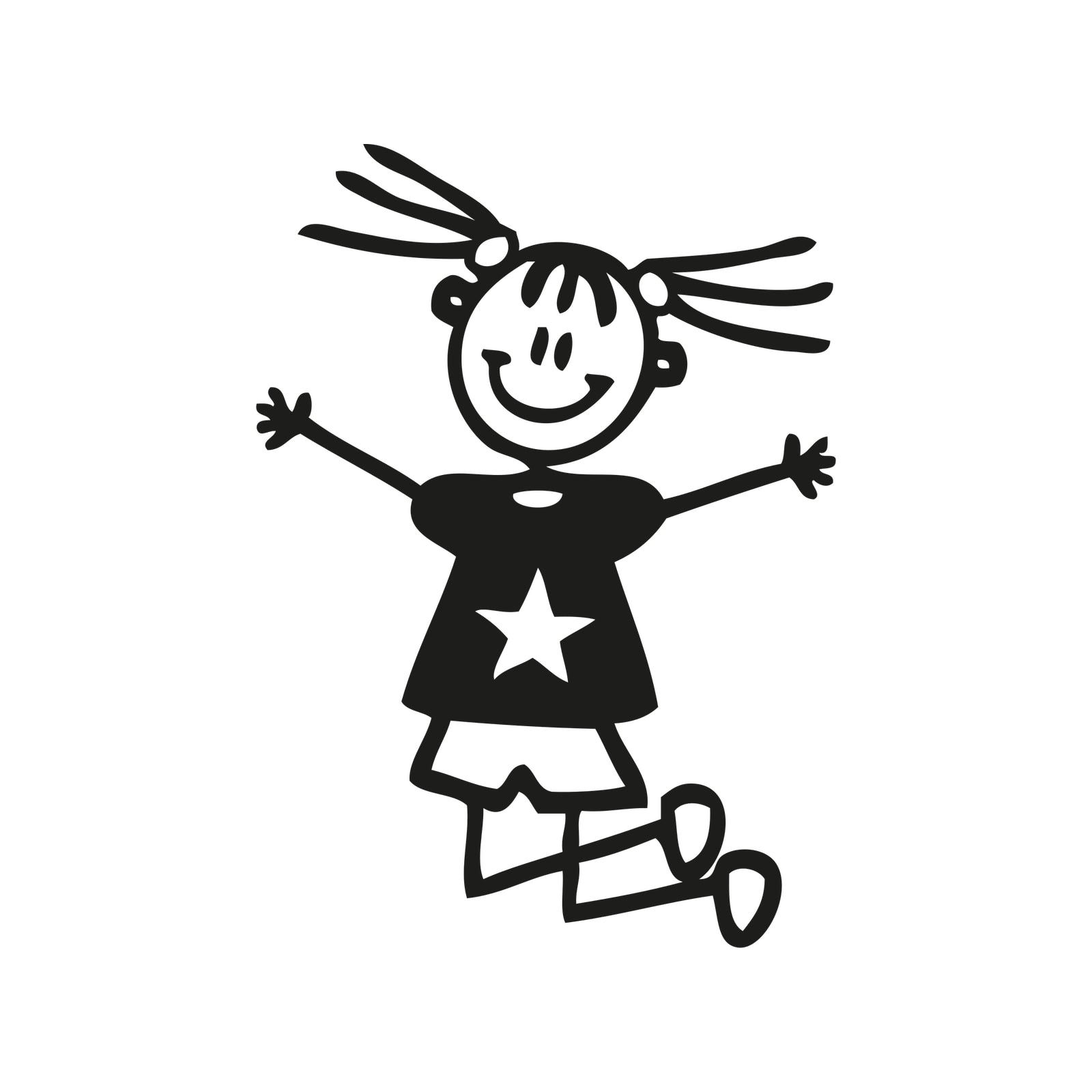 Bambina che salta - Adesivi Famiglia