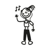 Bambina con lettore mp3
