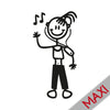 Bambina con lettore mp3