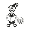 Bambina con libri