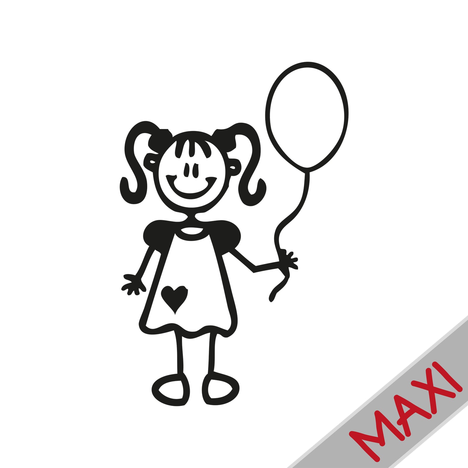 Bambina con palloncino - Maxi Adesivi Famiglia per Camper