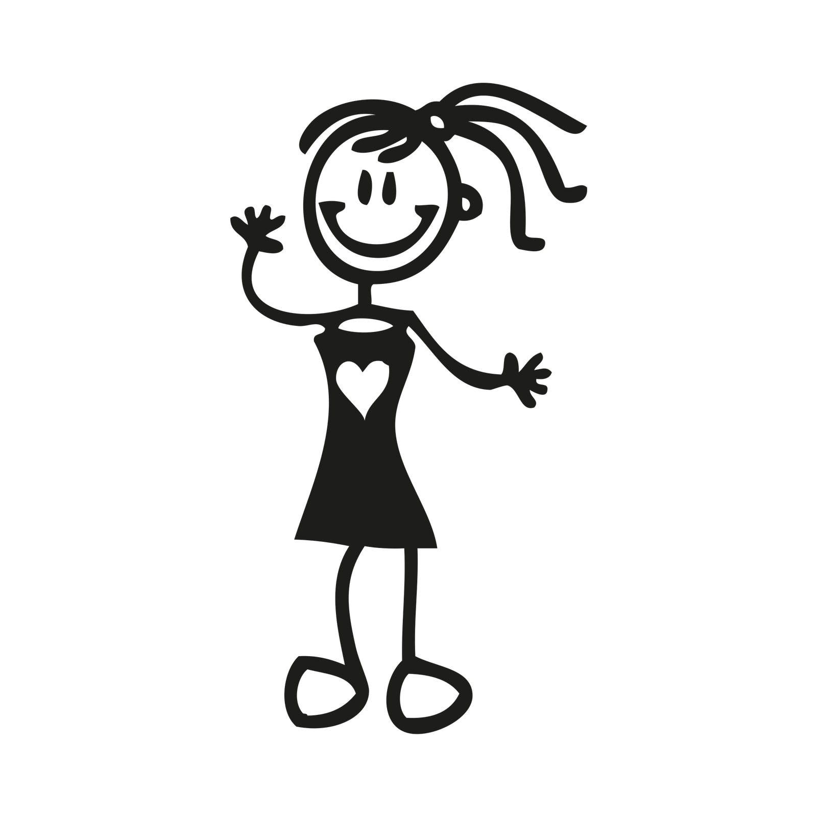 Bambina elegante - Adesivi Famiglia