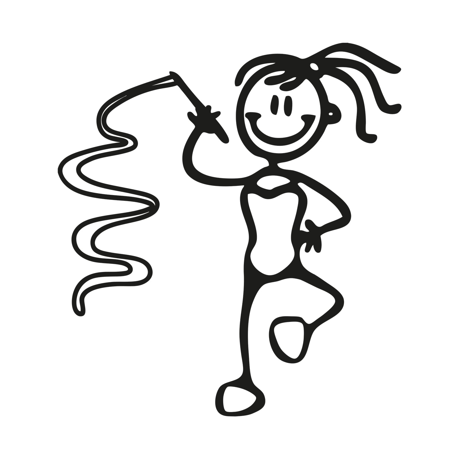 Bambina ginnastica artistica - Adesivi Famiglia