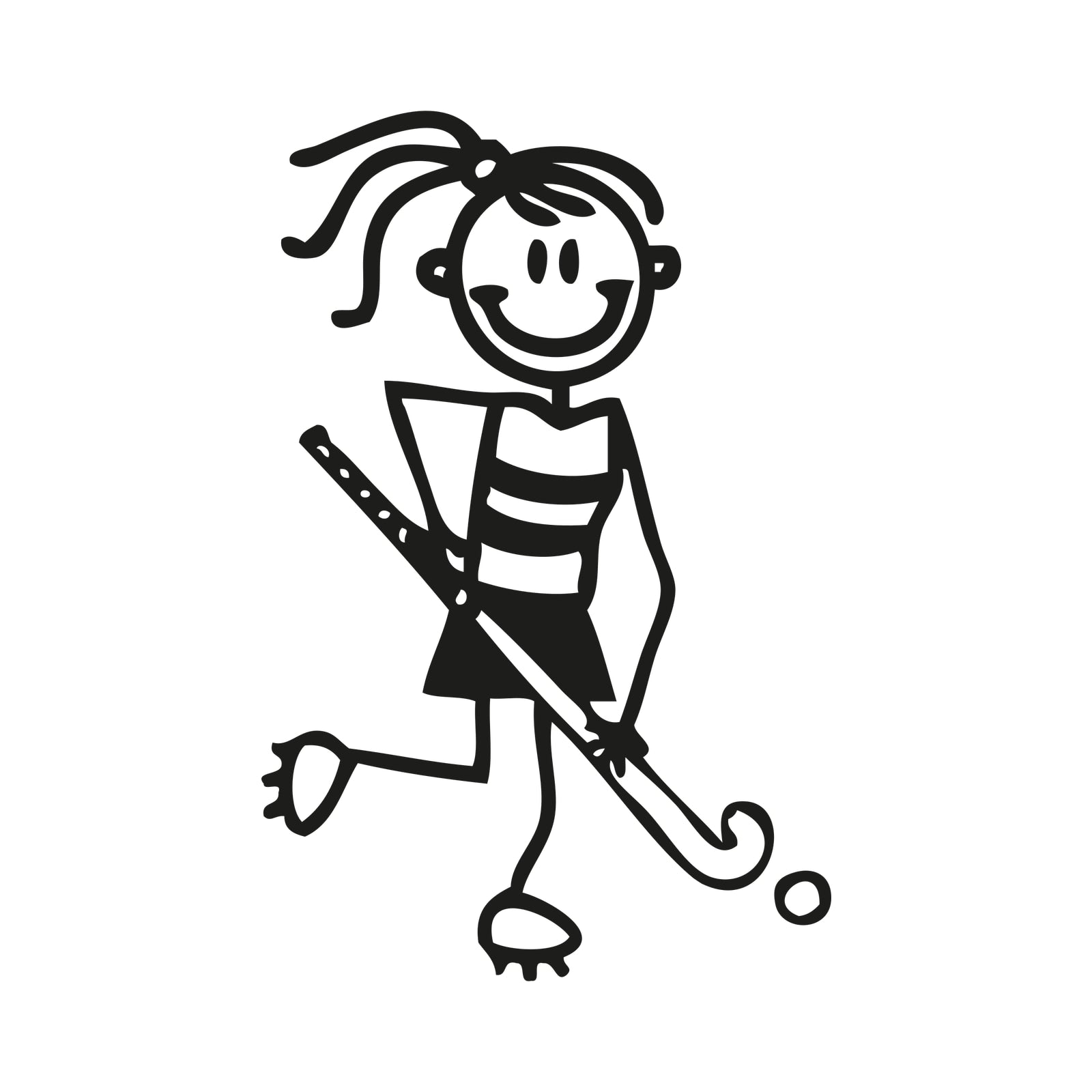 Bambina hockey - Adesivi Famiglia