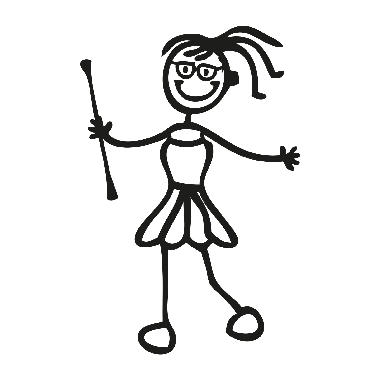 Bambina majorette - Adesivi Famiglia