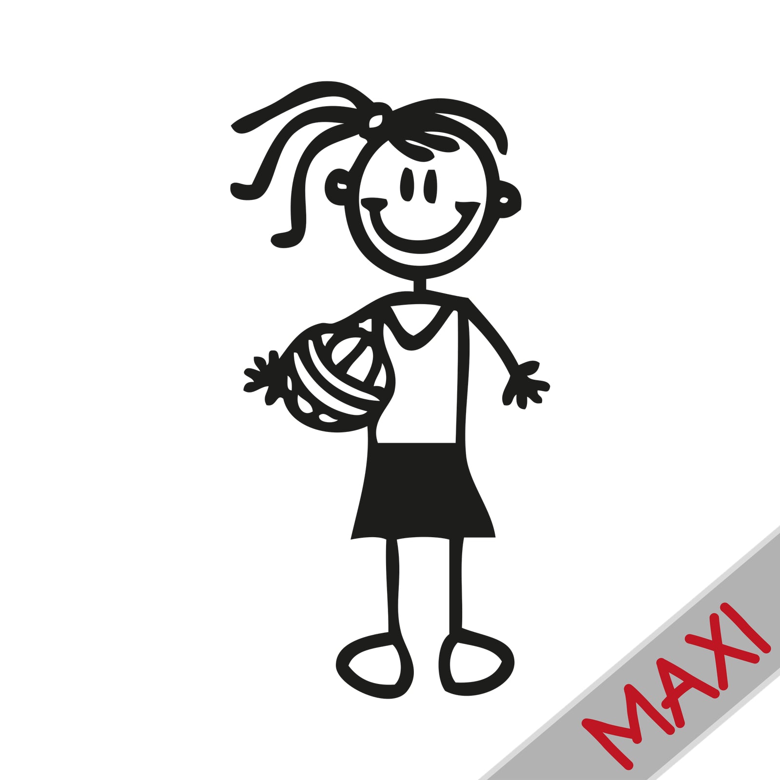Bambina pallavolo - Maxi Adesivi Famiglia per Camper