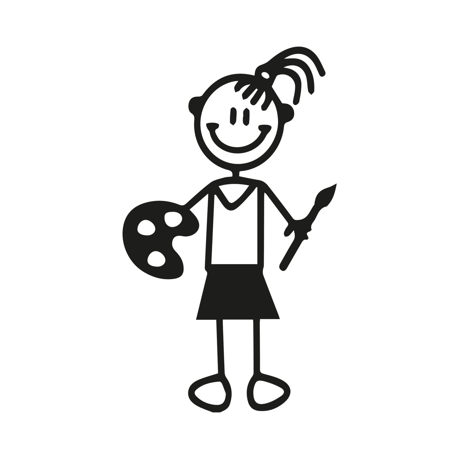 Bambina pittrice - Adesivi Famiglia