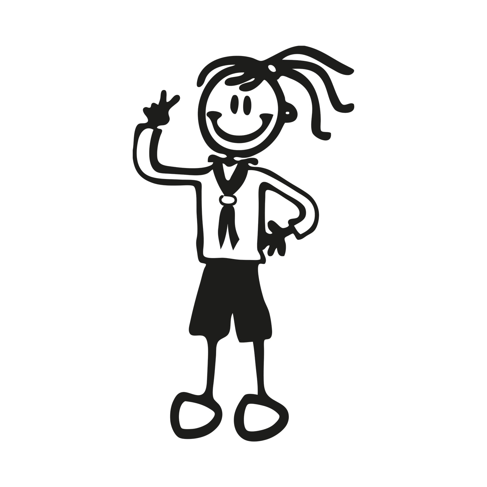 Bambina scout - Adesivi Famiglia