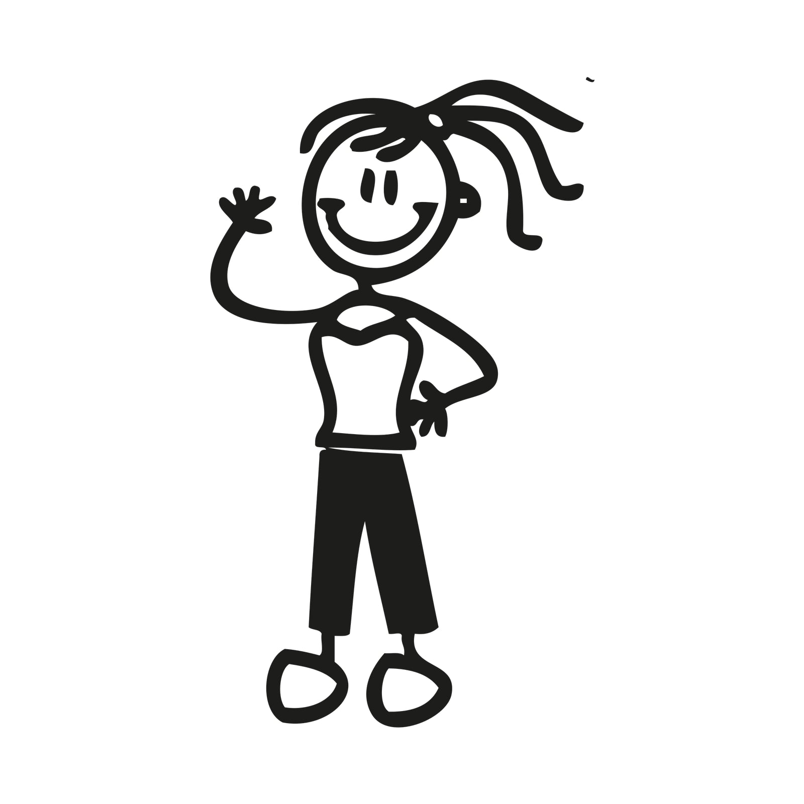 Bambina sportiva - Adesivi Famiglia