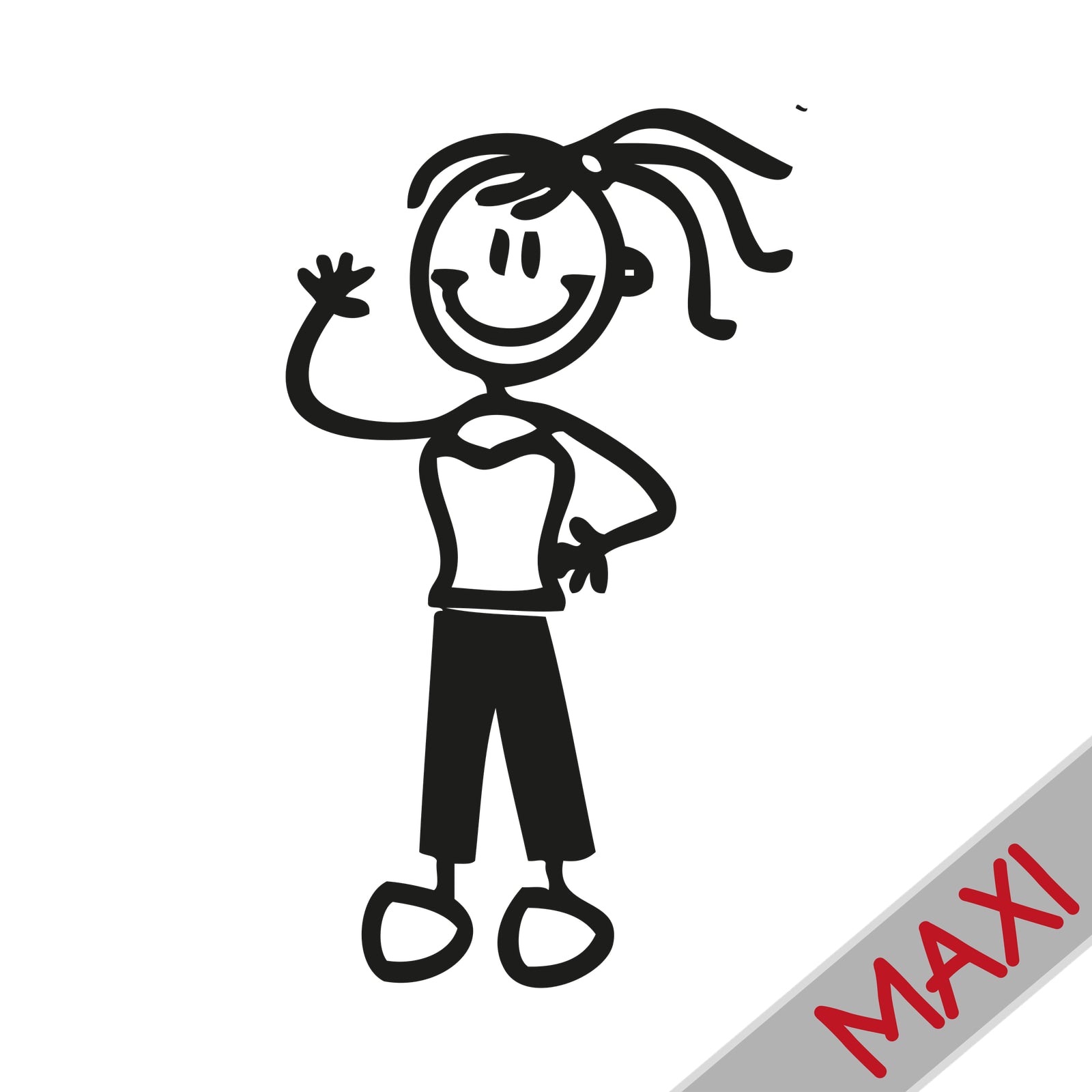 Bambina sportiva - Maxi Adesivi Famiglia per Camper
