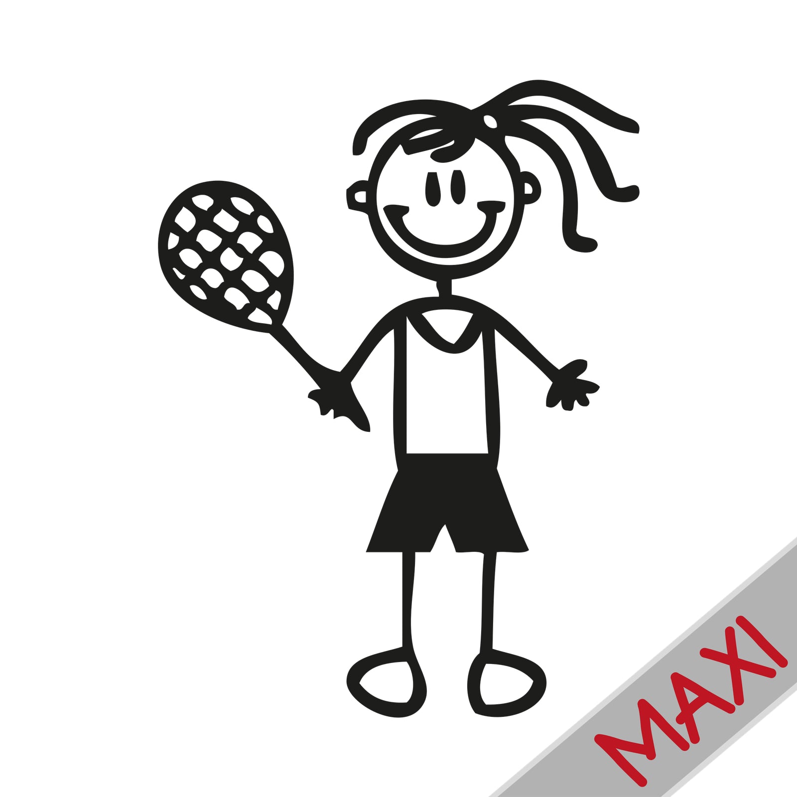 Bambina tennis - Maxi Adesivi Famiglia per Camper