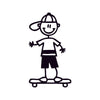 Bambino su skateboard