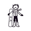 Bambino con lo snowboard