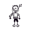Bambino con lettore di mp3