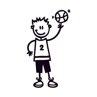 Bambino basket - Adesivi Famiglia