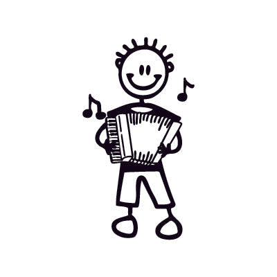 Bambino con la fisarmonica - Adesivi Famiglia