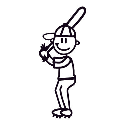 Bambino baseball - Adesivi Famiglia