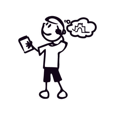 Bambino spensierato - Adesivi Famiglia