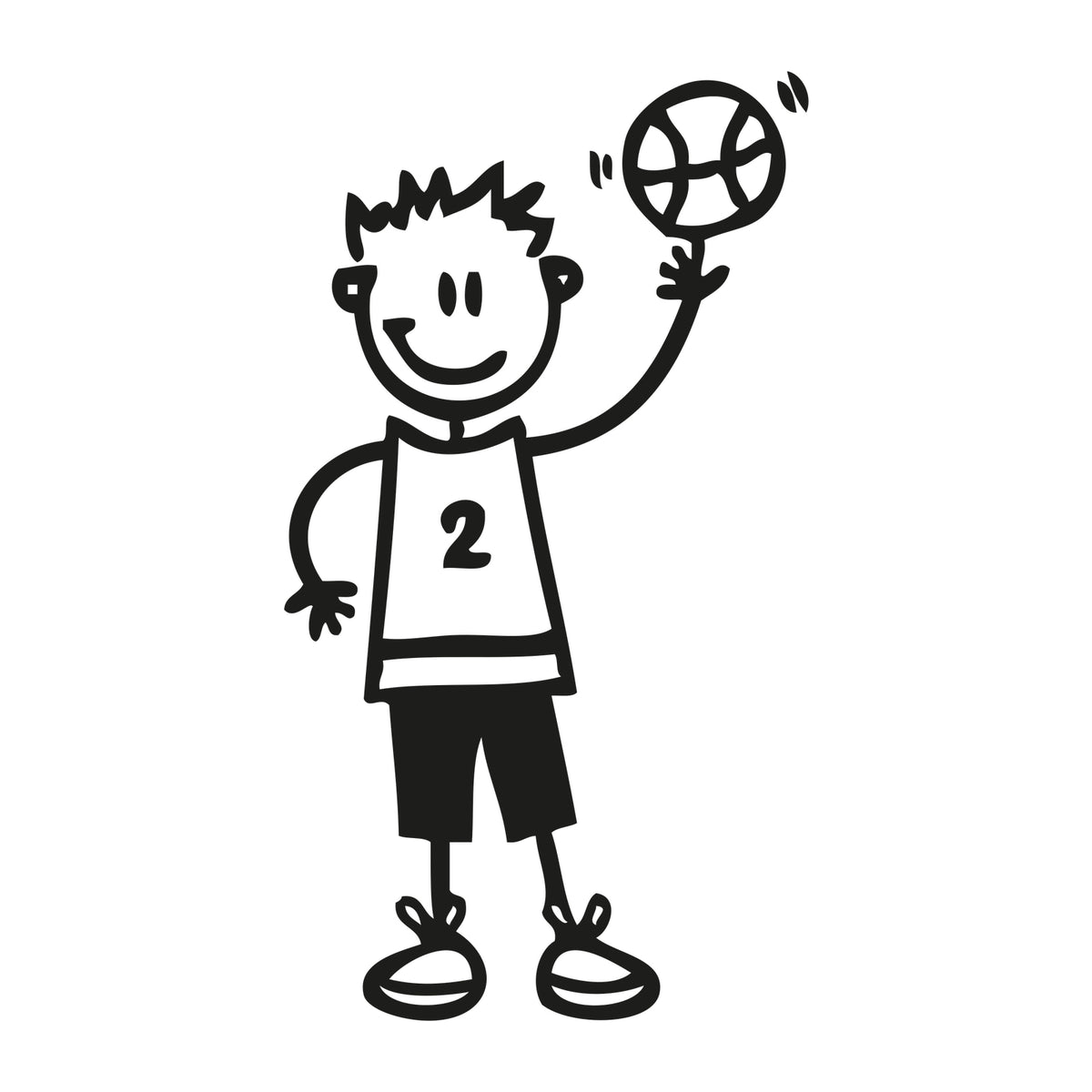 Bambino basket - Adesivi Famiglia
