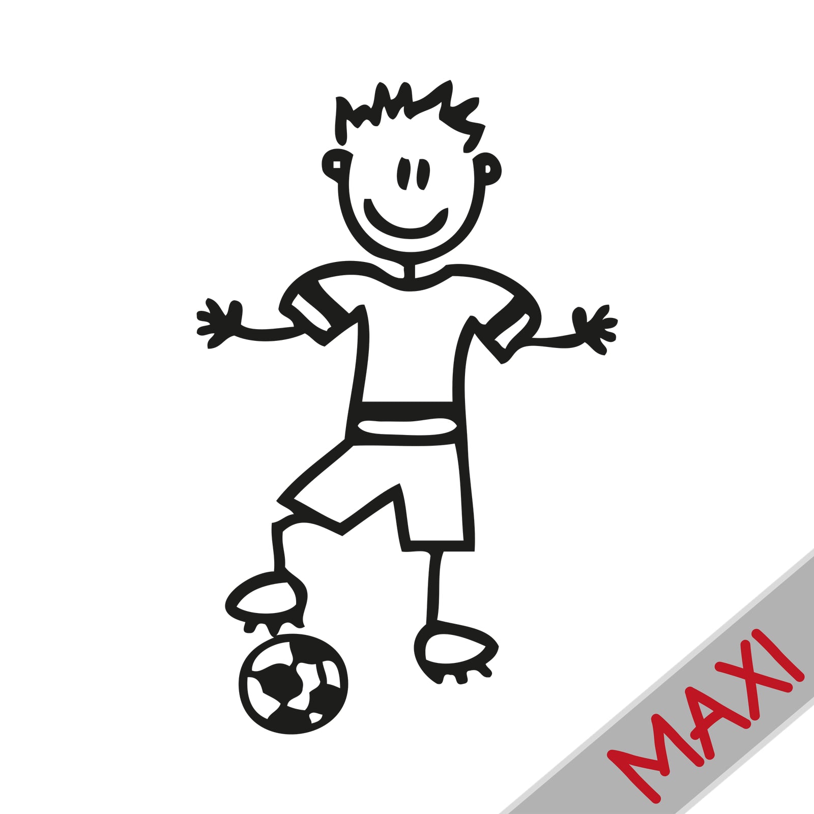 Bambino calciatore - Maxi Adesivi Famiglia per Camper