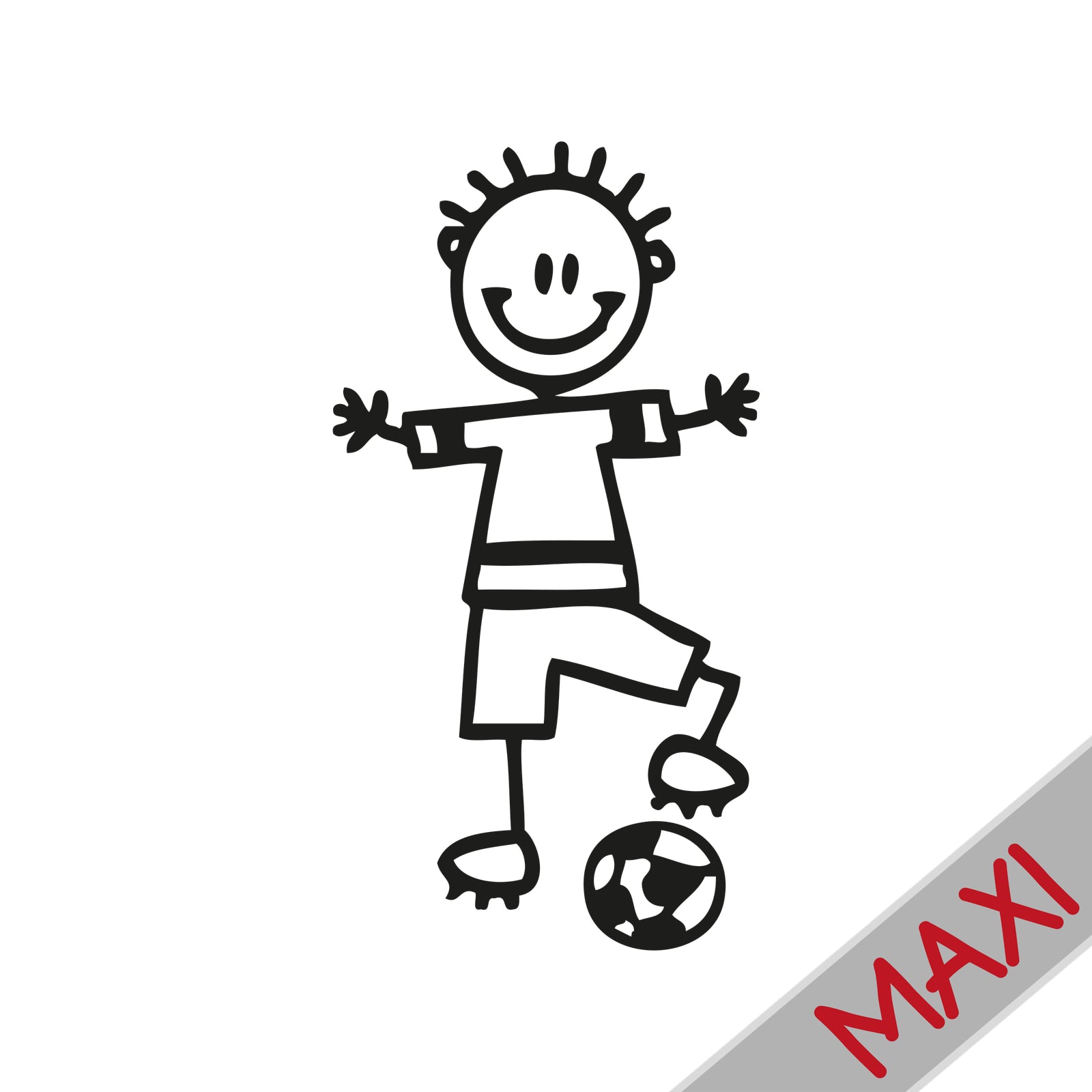 Bambino col pallone - Maxi Adesivi Famiglia per Camper