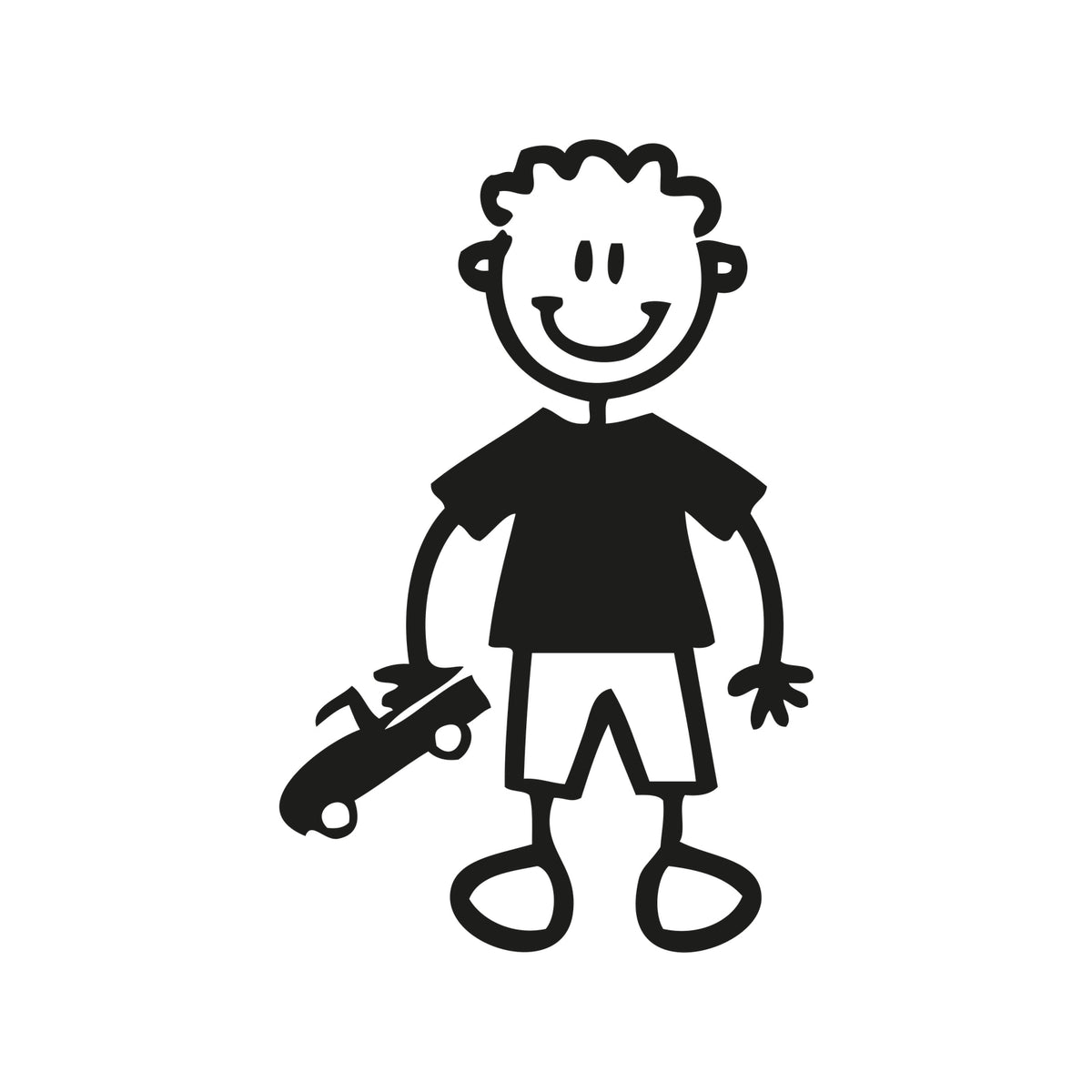 Bambino con automobilina - Adesivi Famiglia