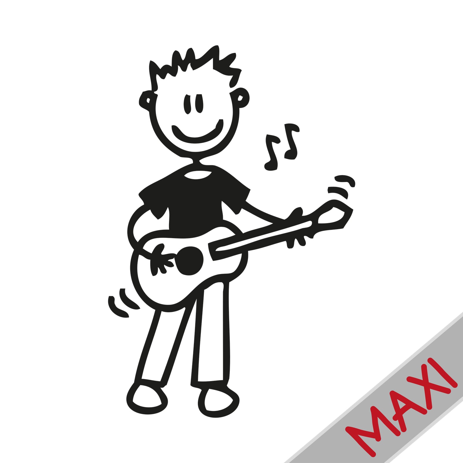 Bambino con la chitarra - Maxi Adesivi Famiglia per Camper
