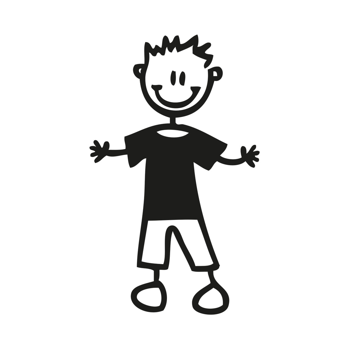Bambino con maglietta - Adesivi Famiglia