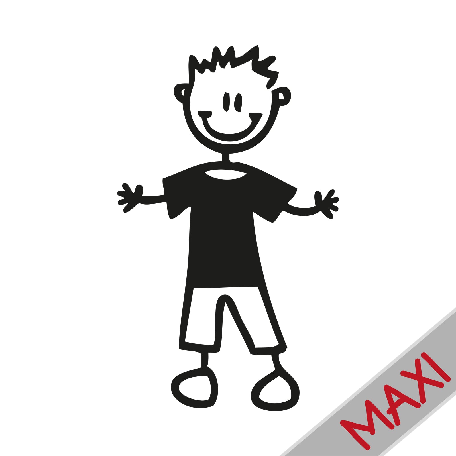 Bambino con maglietta - Maxi Adesivi Famiglia per Camper