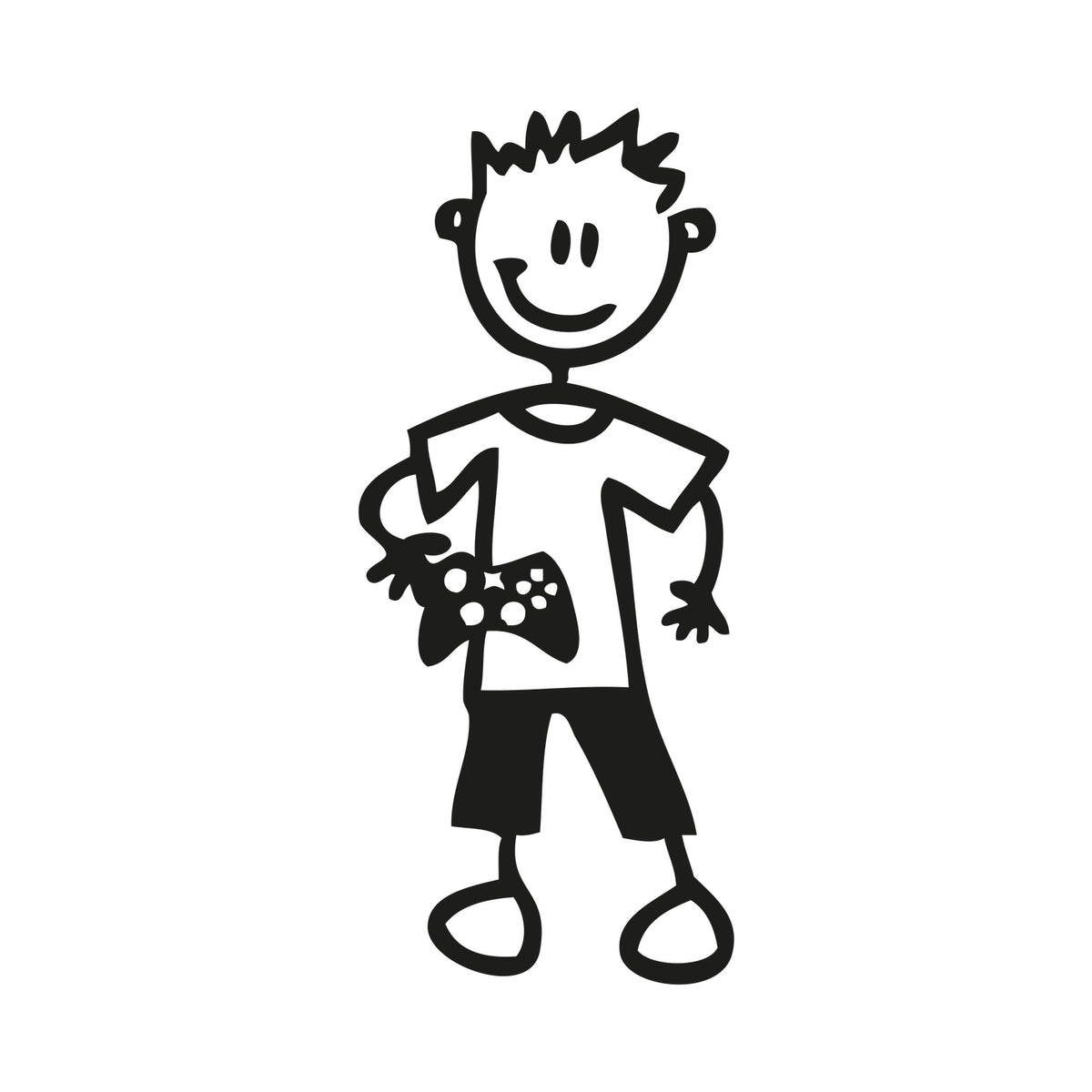 Bambino con videogioco - Adesivi Famiglia
