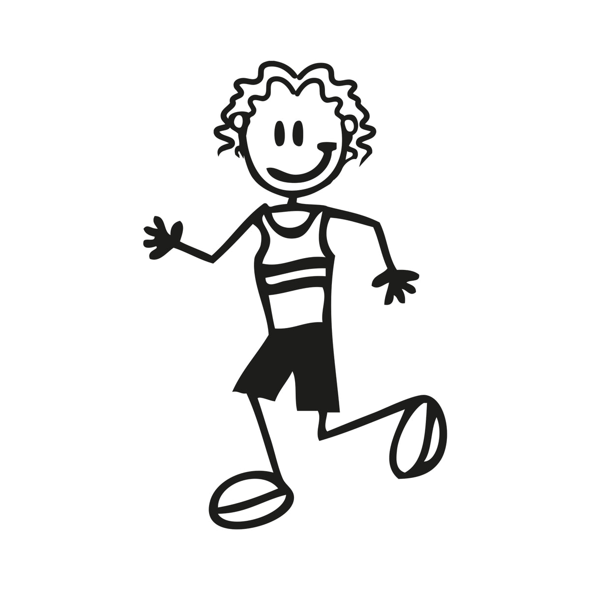 Bambino corridore - Adesivi Famiglia