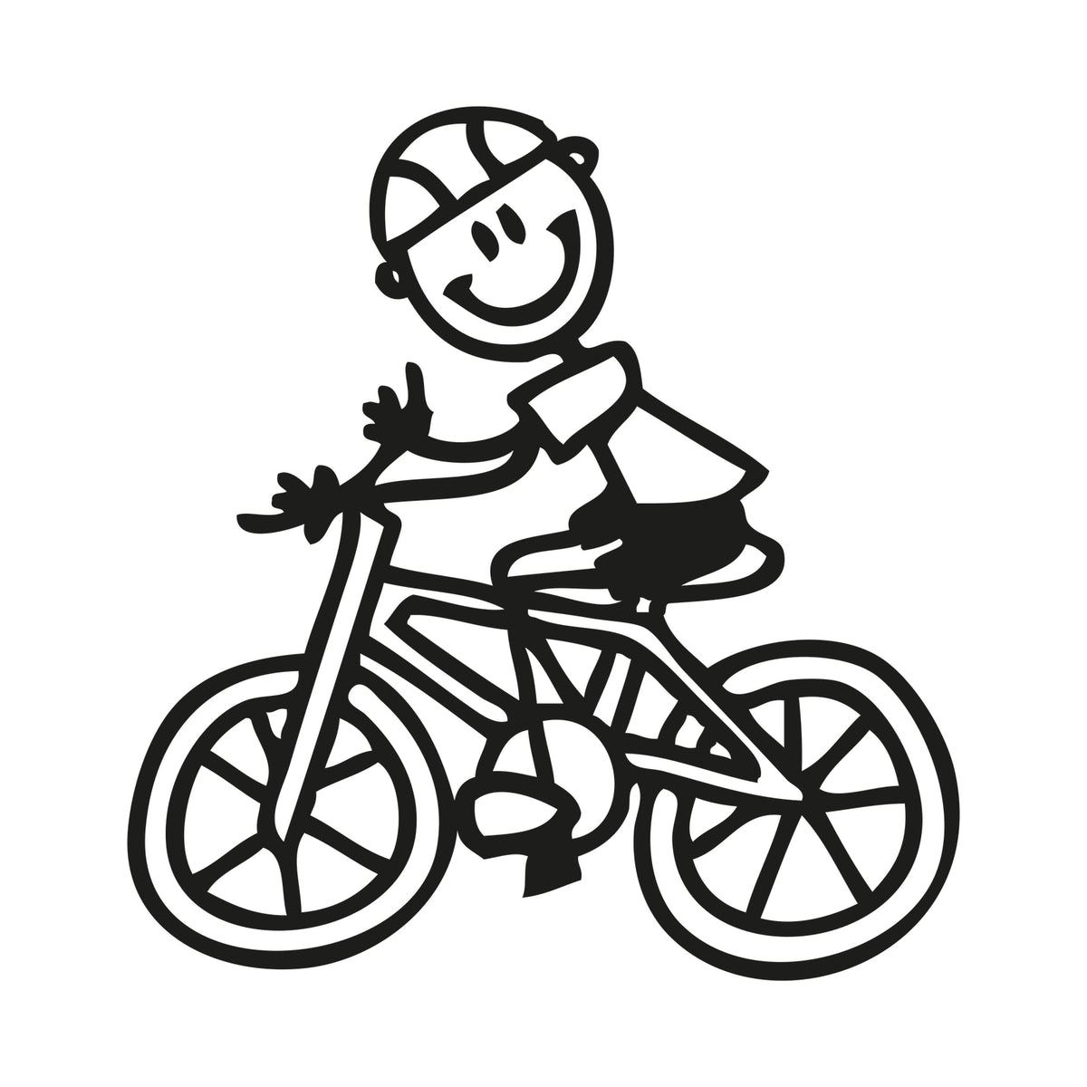 Bambino in bicicletta - Adesivi Famiglia