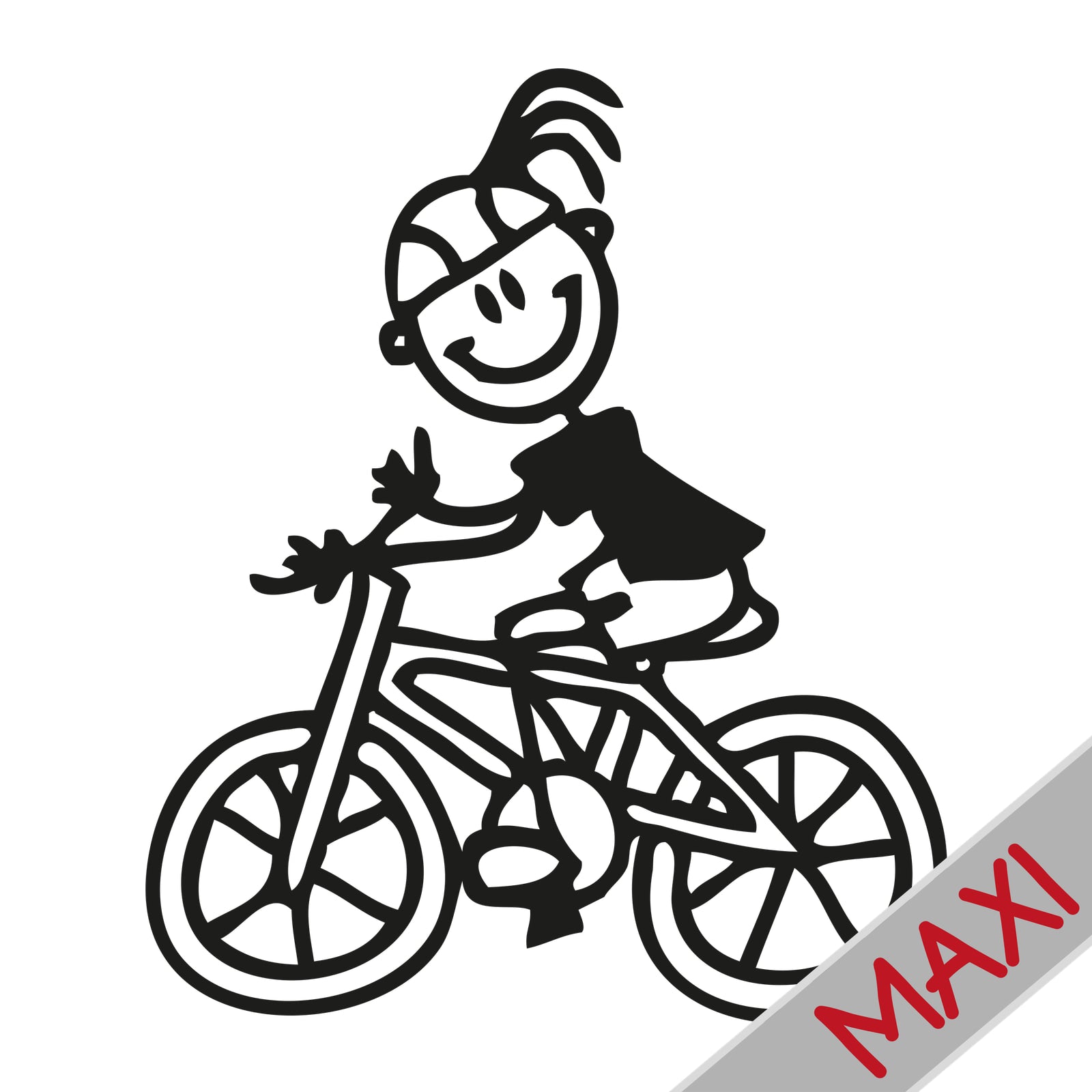 Bambino in bicicletta - Maxi Adesivi Famiglia per Camper