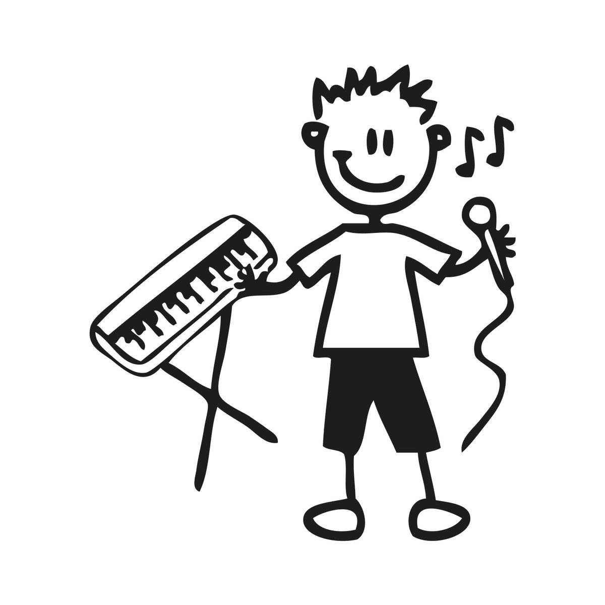 Bambino musicista - Adesivi Famiglia