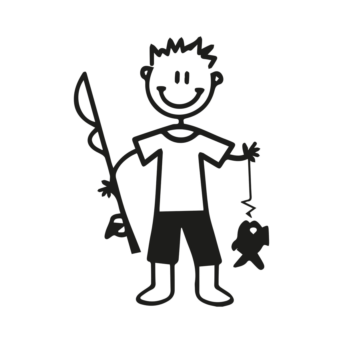 Bambino pescatore - Adesivi Famiglia