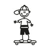 Bambino su skateboard