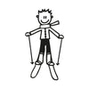 Bambino sugli sci