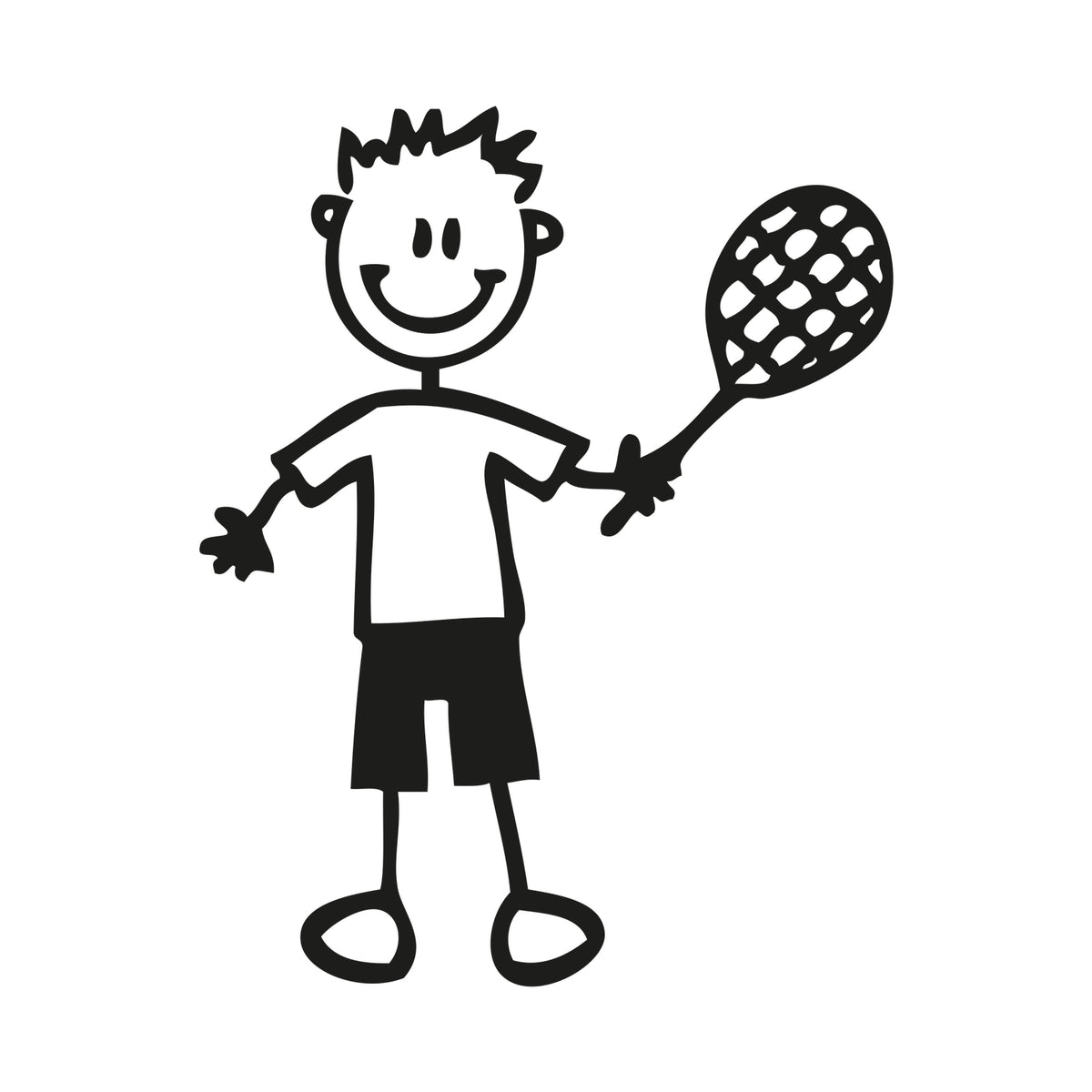 Bambino tennista - Adesivi Famiglia