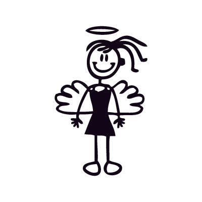 Bambina angioletto - Adesivi Famiglia