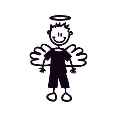 Bambino angioletto - Adesivi Famiglia