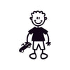 Bambino con automobilina