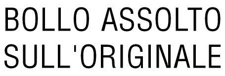 Impronta "Bollo assolto sull'originale"